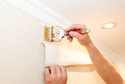 Pose de papier peint à Lisse-en-Champagne — revêtements muraux et toiles de verre